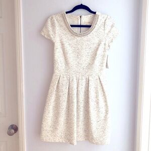 NWT Maison Jules Be-Jeweled Neckline Dress